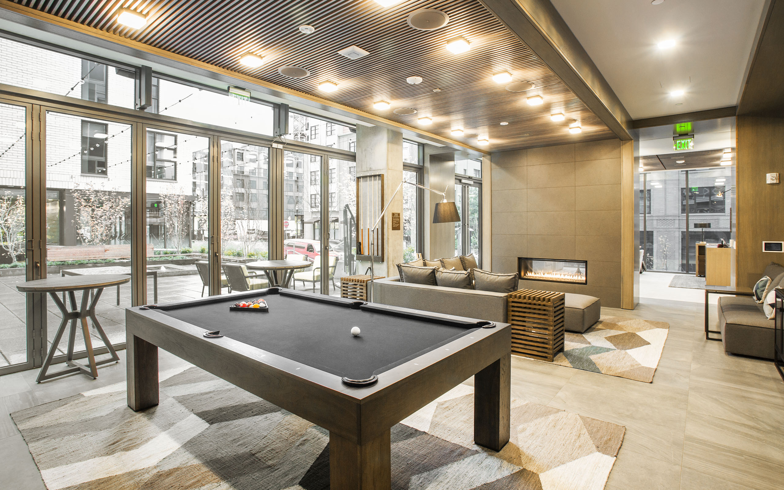 Block 17 Apartments Common Area Pool Table